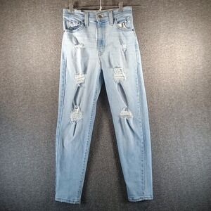 Levi's High Waisted Mom Jeans‎ Women 25 Light Wash Distressed Casual Light Wash